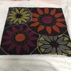 Crate&Barrel multicolored square pillow cover